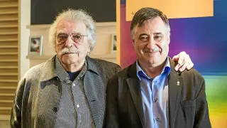 Ramón Masats (izquierda) y Gervasio Sánchez, tras hacerse públicos sus premios.
