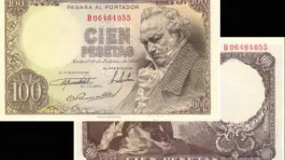 Billete de 100 pesetas dedicado a Goya