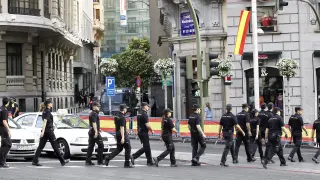 Dispositivo policial en Madrid