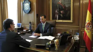 Despacho entre Felipe VI y Mariano Rajoy