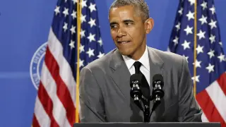 Obama durante su discurso.