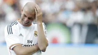 Zidane, este mes, en un partido de veteranos