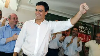 El candidato a la Secretaría General del PSOE Pedro Sánchez