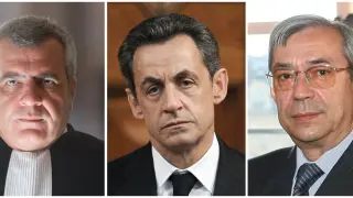 Thierry Herzog, Nicolas Sarkozy y Gilbert Azibert.