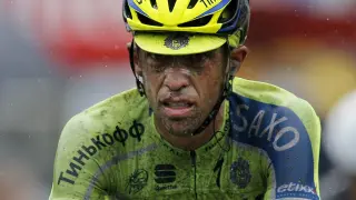 Alberto Contador durante la quinta etapa del Tour de Francia