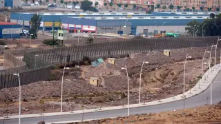 Una parte de la valla en Melilla
