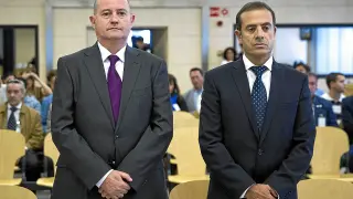 El comisario Enrique Pamies, a la izquierda, y el inspector José María Ballesteros, durante el juicio.