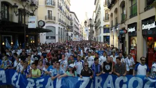 Manifestación de apoyo al Real Zaragoza