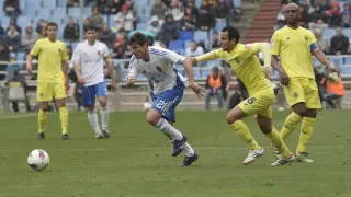 Un partido entre el Real Zaragoza y el Villarreal, en 2012