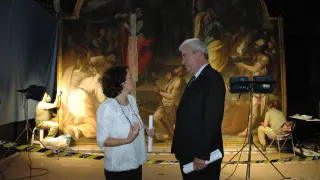 Ana Carrassón y Gustavo Alcalde, en la iglesia de San Pablo