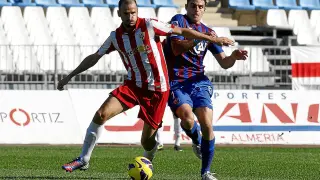 Fernando Soriano, en un partido contra el Huesca