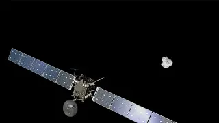 Imagen de la ESA representando la cercanía con el cometa