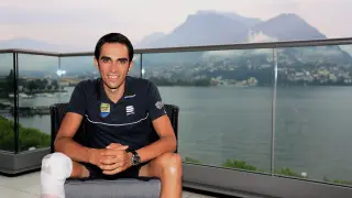 Contador se rompió la tibia en el Tour