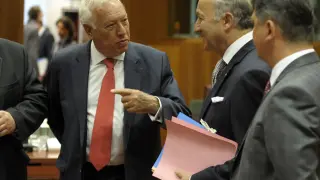García Margallo en la reunión de los ministros de Exteriores de la UE