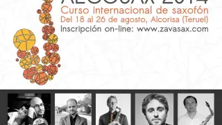 Cartel del Festival de Saxofón de Alcorisa 2014