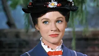 Julie Andrews caracterizada como Mary Poppins