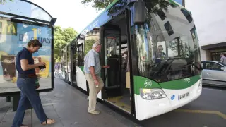 Imagen del autobús urbano de Huesca