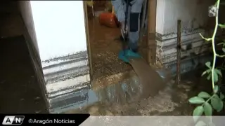 Imágenes de una casa inundada