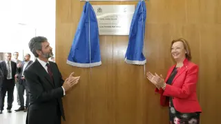 Carlos Lesmes y Luisa Fernanda Rudi durante la inauguración