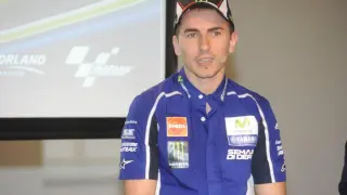Jorge Lorenzo en la presentación del Gran Premio de Aragón