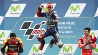Jorge Lorenzo, tras ganar la carrera de Moto GP