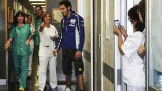 Rossi, en el Hospital de Alcañiz.