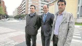 Carlos Escanero, Enrique Puértolas y José Luis Martí.