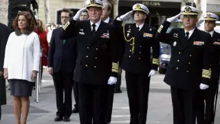 Don Juan Carlos durante el acto militar celebrado en Madrid