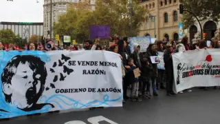 Protesta de los educadores en Zaragoza