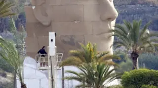 La gran efigie del faraón se construyó en Huesca
