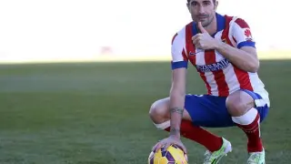 Cani, en su presentación con el Atlético de Madrid
