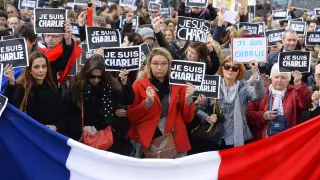 Concentración de repulsa en Madrid por los ataques de París