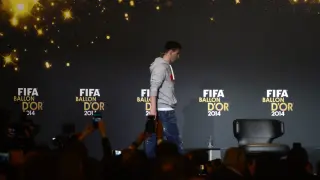 Messi llega al encuentro con los medios en Zúrich