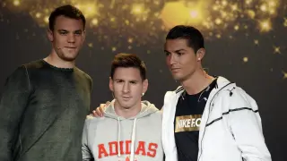 Cristiano, Messi y Neuer, los tres candidatos