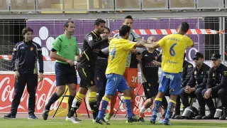 Los tres jugadores expulsados de la UD Las Palmas se reparten 10 partidos de sanción