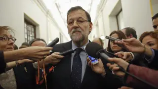 Mariano Rajoy habló a su entrada al Congreso