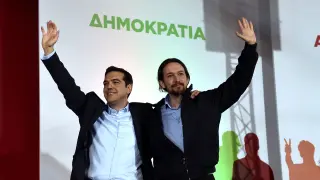 ?Tsipras  y Pablo Iglesias este jueves