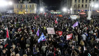 Los simpatizantes de Syriza celebran los resultados
