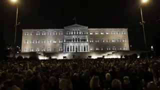 Marcha silenciosa en Atenas