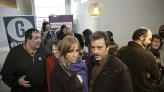 Tania Sánchez y Mauricio Valiente, el pasado jueves, 29 de enero