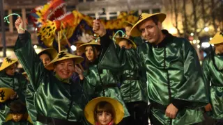 Desfile de Carnaval organizado por las peñas de Zaragoza