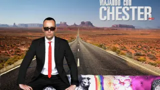 Risto  Mejide promocionando su programa 'Viajando con Chester'.