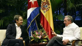Encuentro entre Zapatero y Castro en la Habana
