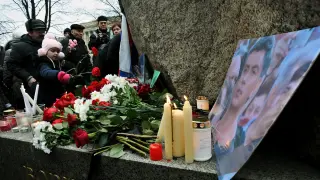 Homenaje al opositor ruso Nemtsov
