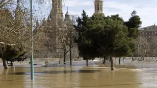 Caudal del Ebro a su paso por Zaragoza