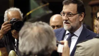 Mariano Rajoy durante su intervención en el Congreso de los Diputados