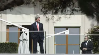 El secretario de Estado de EE. UU., John Kerry en Lausana