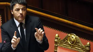 Renzi este miércoles en el Senado de Roma antes de conocerse los atentados en Túnez