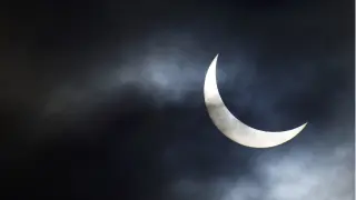 Así se veía el eclipse al oeste de Inglaterra