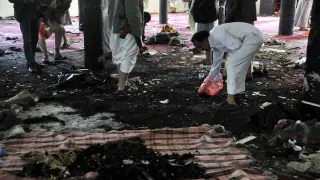 Imagen tras el atentado en Saná, Yemen
